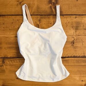 Women's White Tank Top W/ built in bra
